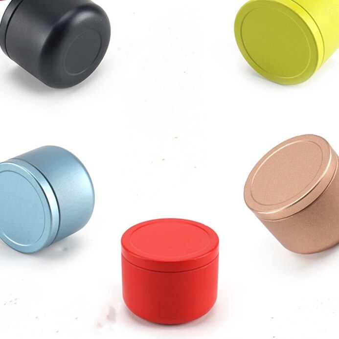 Mini caja de almacenamiento de Metal para té, latas de café en polvo selladas, latas pequeñas de viaje, envases de lata, caja de embalaje de té