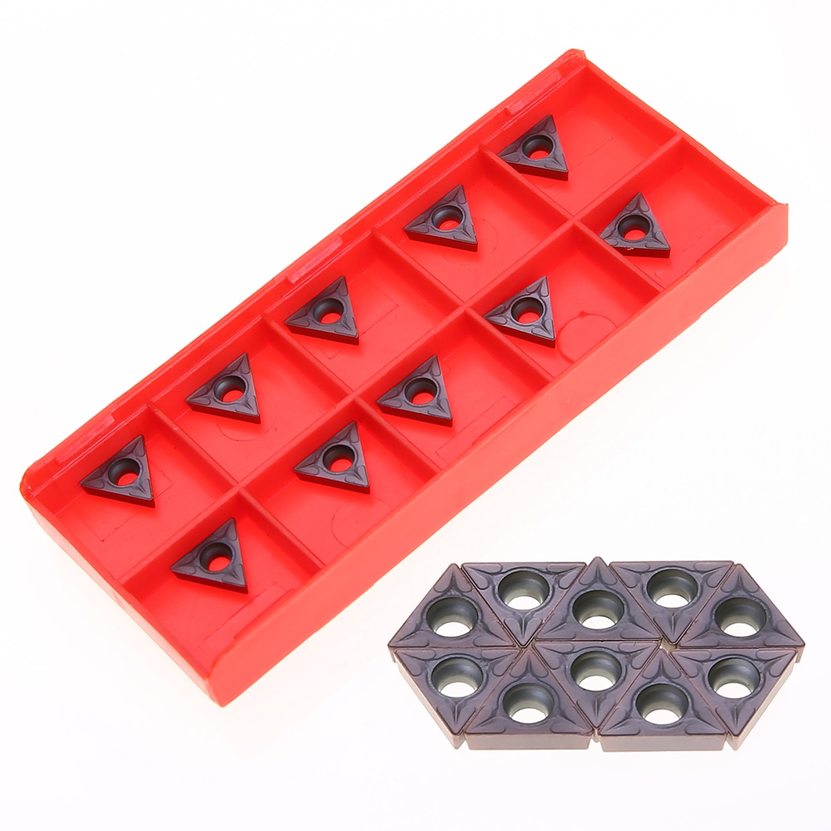 10pcs/Box Durable Carbide Inserts TCMT110204/TCMT 731 Blades CNC Lathe Turning Cutter for Boring Tool 10mm*10mm*2mm
