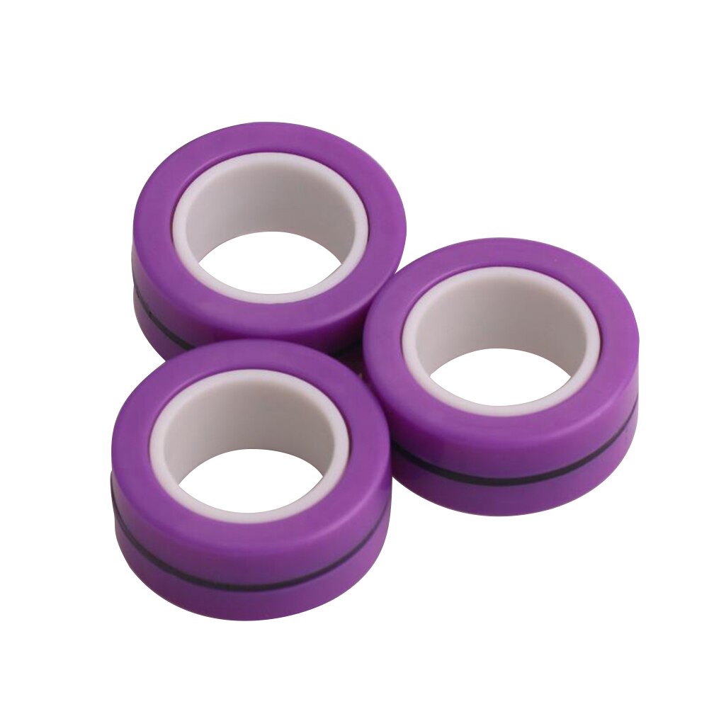 3 teile/satz Hand Spinner Magnetische Armbinde Ring Finger Hand zappeln Spinner Dekompression Lindert betonen Spielzeug für freundlicher Erwachsene: Violett