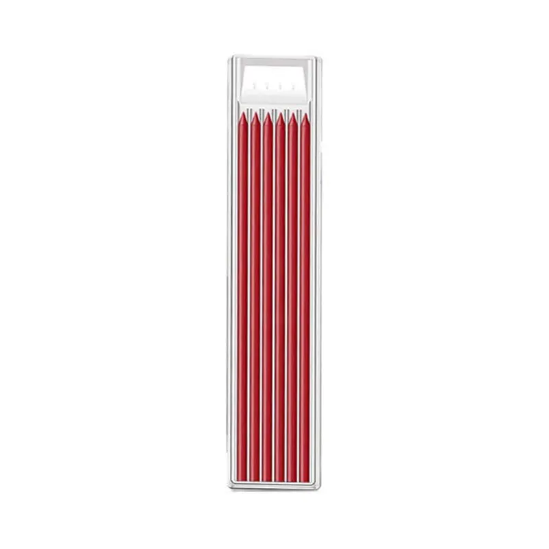 Paquete de 4-1 lápices de carpintero sólidos con recambio, marcador de lápiz mecánico de Agujero profundo de punta larga de 40mm para construcción de carpintería: Gris claro
