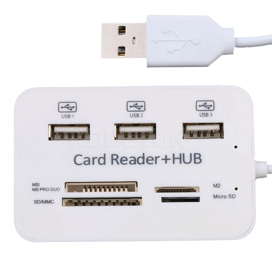 Kebidu High Speed 3.0 Combo 3 Ports USB Hub Card Reader All In One USB 3.0 Hub For PC Computer Accessories Notebook