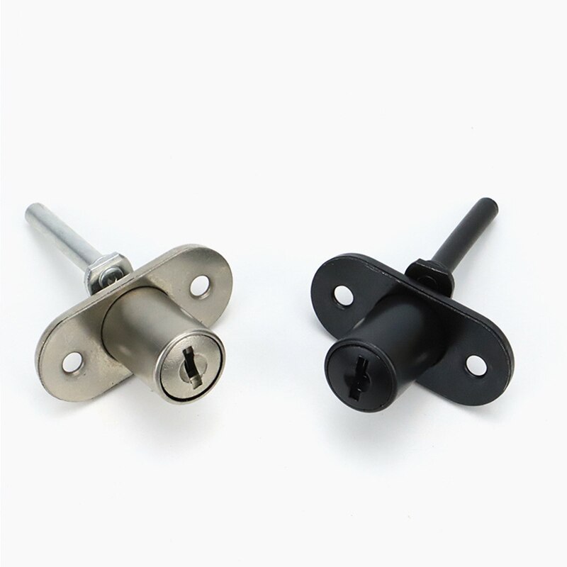 Drawer Push Lock Sliding Door Showcase Cupboard Cabinet Locks Window Security Chain Furniture Hardware With 2 Keys