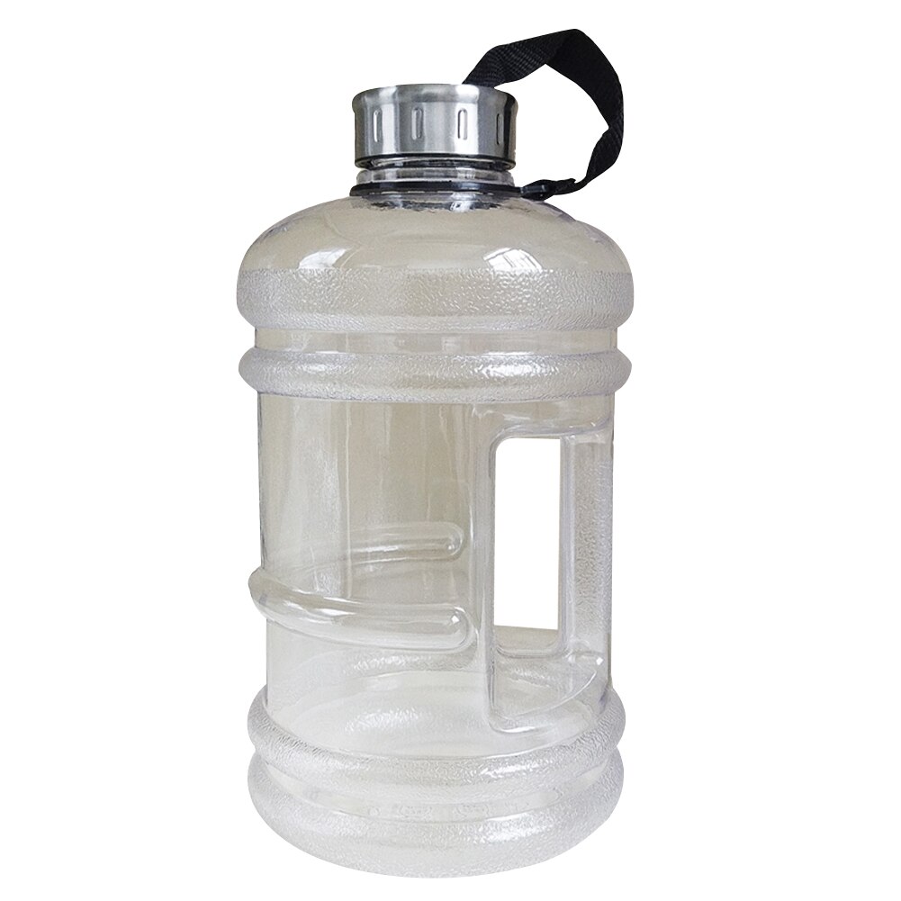 Botella de agua de gran capacidad para Fitness, vaso de plástico para entrenamiento, gimnasio al aire libre, 2,3 litros: White