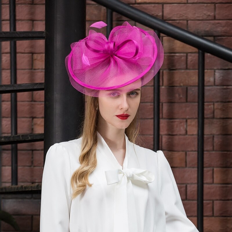 X009 Adult Fedoras Hat British Hats Royal Astcot Hats Formal Dress Ladies Billycock Fedora Hat