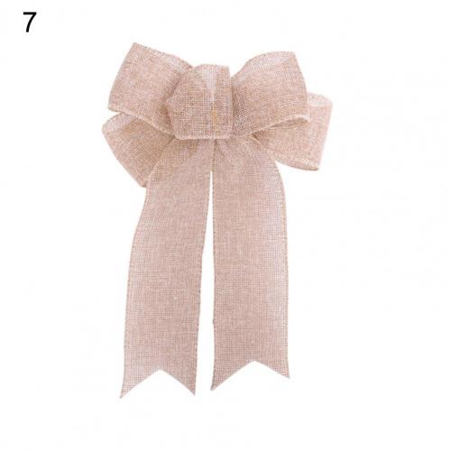 80%HOTDecorative Bows Xmas Theme Multi Patterns Christmas Tree Hanging Bowknot Decoration for Decoration: 7