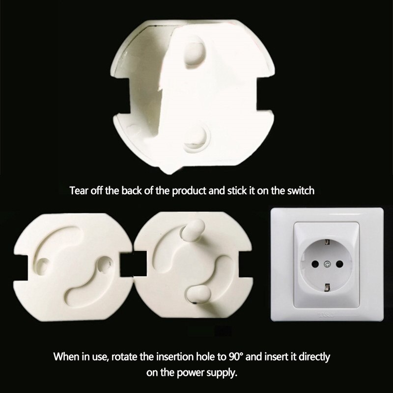 5pcs /10 pcs European Standard Power Socket Child Baby Safety Anti-electric Shock Socket Cover Kids Electrical Outlet Protector
