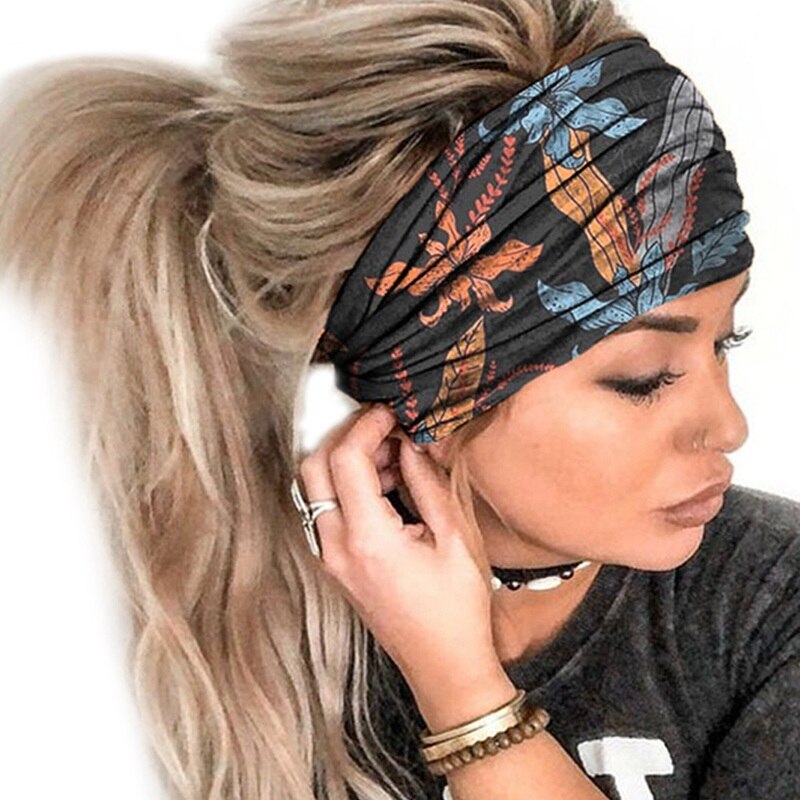 Tulband Hoofdband Zweet Band Elastische Sport Haarbanden Head Band Yoga Hoofdbanden Hoofddeksels Headwrap