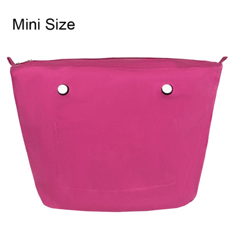 Mini Size Solid waterproof Insert Lining inserts for O bag Obag Mini Pocket women handbag accessories: Rose Mini