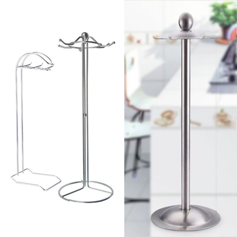 Roestvrijstalen keukenrek, multifunctioneel rek met 6 haken, rond kralenrek, lepelrek - rond rek keukenbenodigdheden