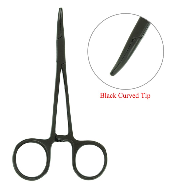 12.5cm Hand Tool Hemostatic Forceps Pet Hair Clamp Fishing Locking Pliers Epilation Tools Straight Curved Tip Pet Forceps D0001A: D0001A-18