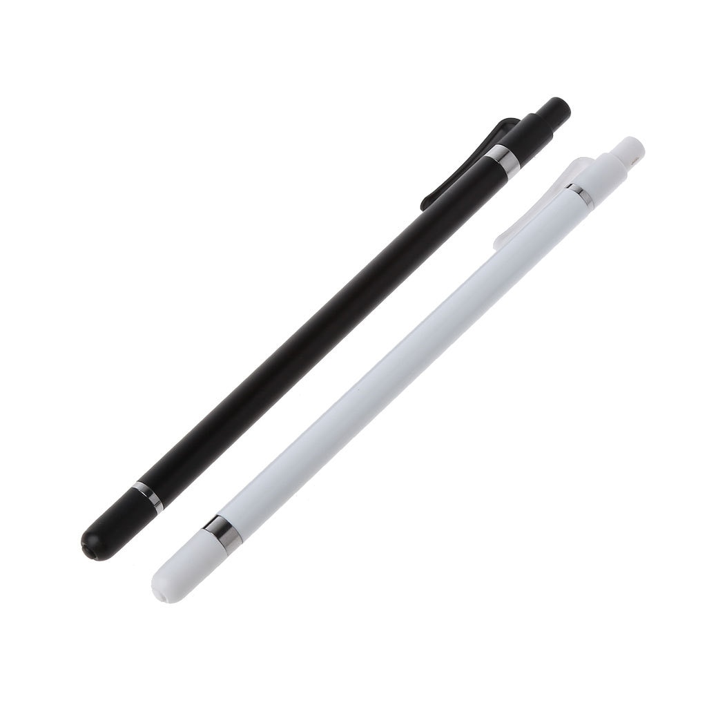 Universele Smartphone Pen Voor Stylus Android Ios Dual Soft Touch Screen Capacitieve Stylus Pen Voor Smart Phone/Tablet/laptop: WHITE