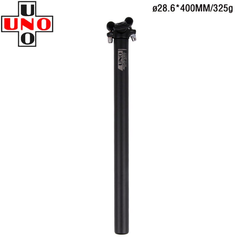 UNO aluminiowa górska droga rowerowa sztyca 25.4/27.2/28.6/30.9/31.6*350/400MM siodełko rowerowe Post Tube akcesoria rowerowe: 28.6x400mm  black