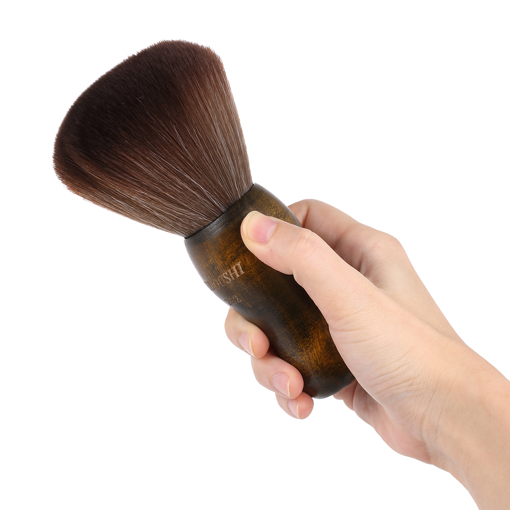 negro cuello cara Duster brochas de barbero pelo cepillo de cabello para salón de belleza de peluquería Estilo herramienta de maquillaje