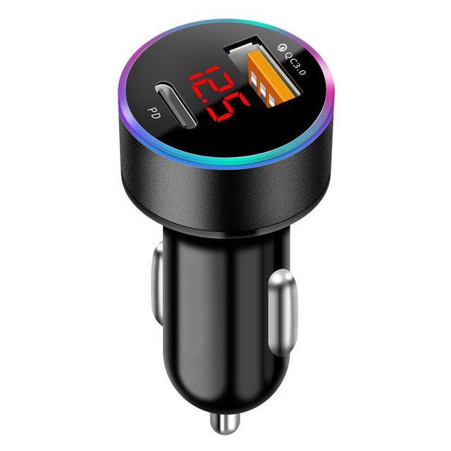 6a quick charge 3,0 qc pd car chargers 8 t 36w qc 3,0 usb type-c fast chargers for iphone 11 12 xiaomi 7 samsung, and pd car phone chargers: Black