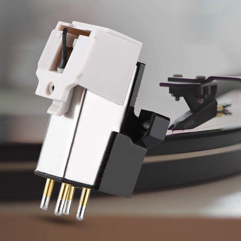 Turntable Stylus - Metal + Plastic Cartridge Needle for LP Vinyl Record Player Standard Mount