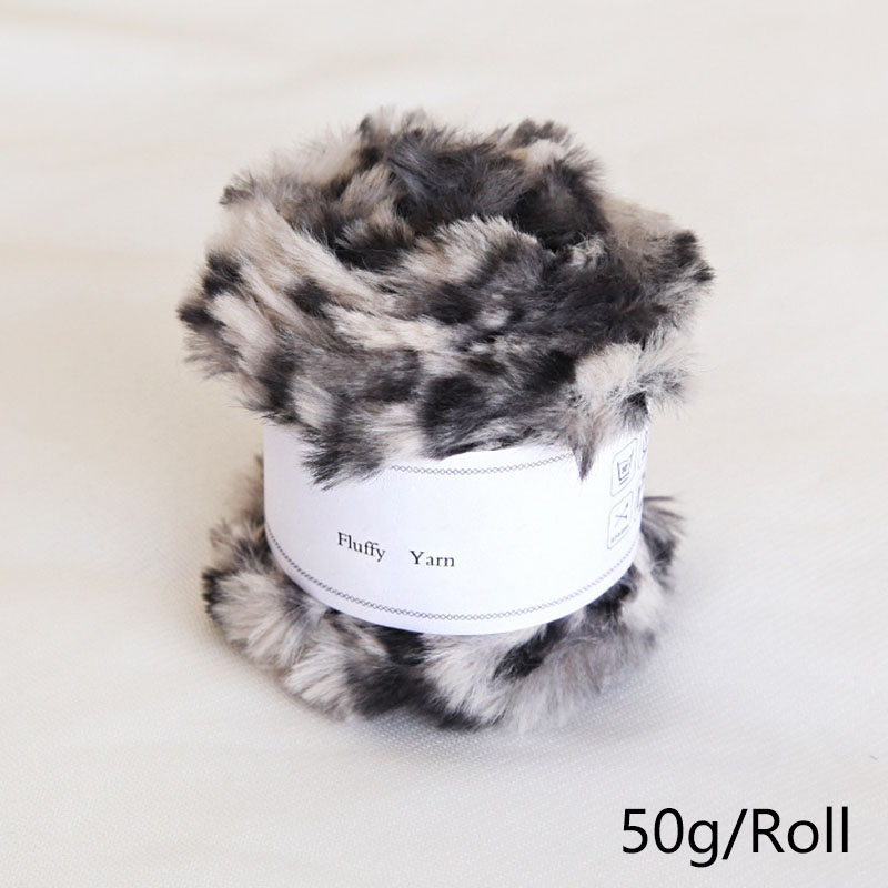50g/Rolle Plüsch Kunst pelz flauschiges Garn Häk elgarn zum Stricken von Strickjacke Schal Pullover Schal Hands trick garn Näh zubehör: Armee Grün