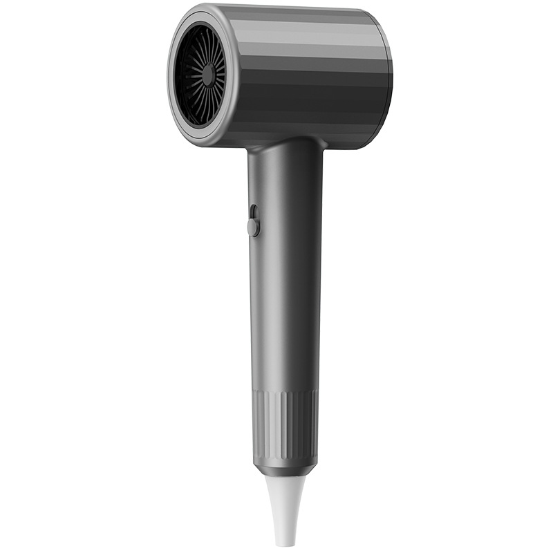 Mini secador de cabelo dobrável 750W com bolsa de transporte Anion de ar quente Cuidados com os cabelos para viagens em casa Secador de cabelo Dormitório Secador de cabelo 220V-240V: CINZA