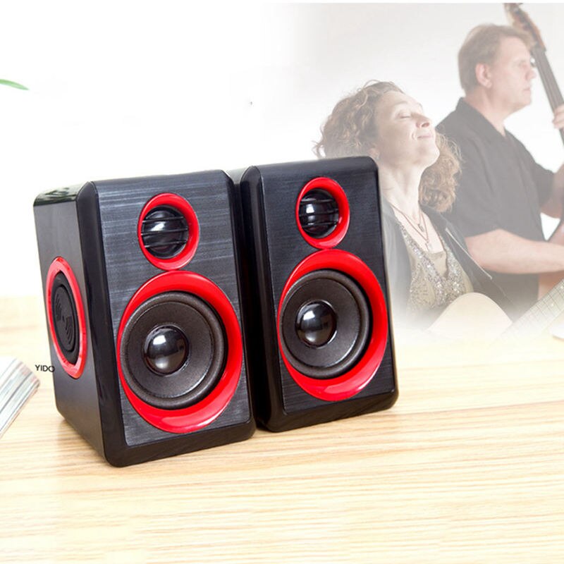 Surround Portable Computer Speakers With Stereo Bass Usb Wired Powered Multimedia Speaker Desktop For Pc Laptops