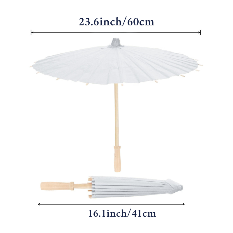 6-12pcs 23.6inch/33inch Color Paper Umbrellas for Wedding Pink Beach Umbrella Sun Parasol Bridesmaid Photography Props: L / Fluorescence Yellow