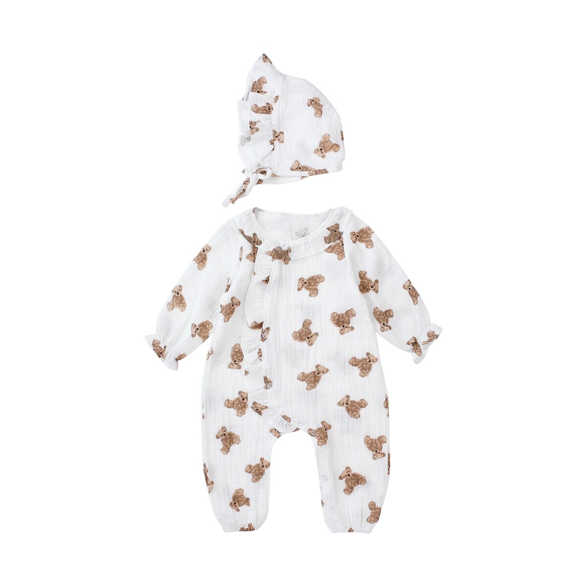 Sanlutoz Ebene Kleinkinder Jungen Mädchen unisex Strampler Herbst Langarm Nette Baby Kleidung mit Hütte: 0-6M