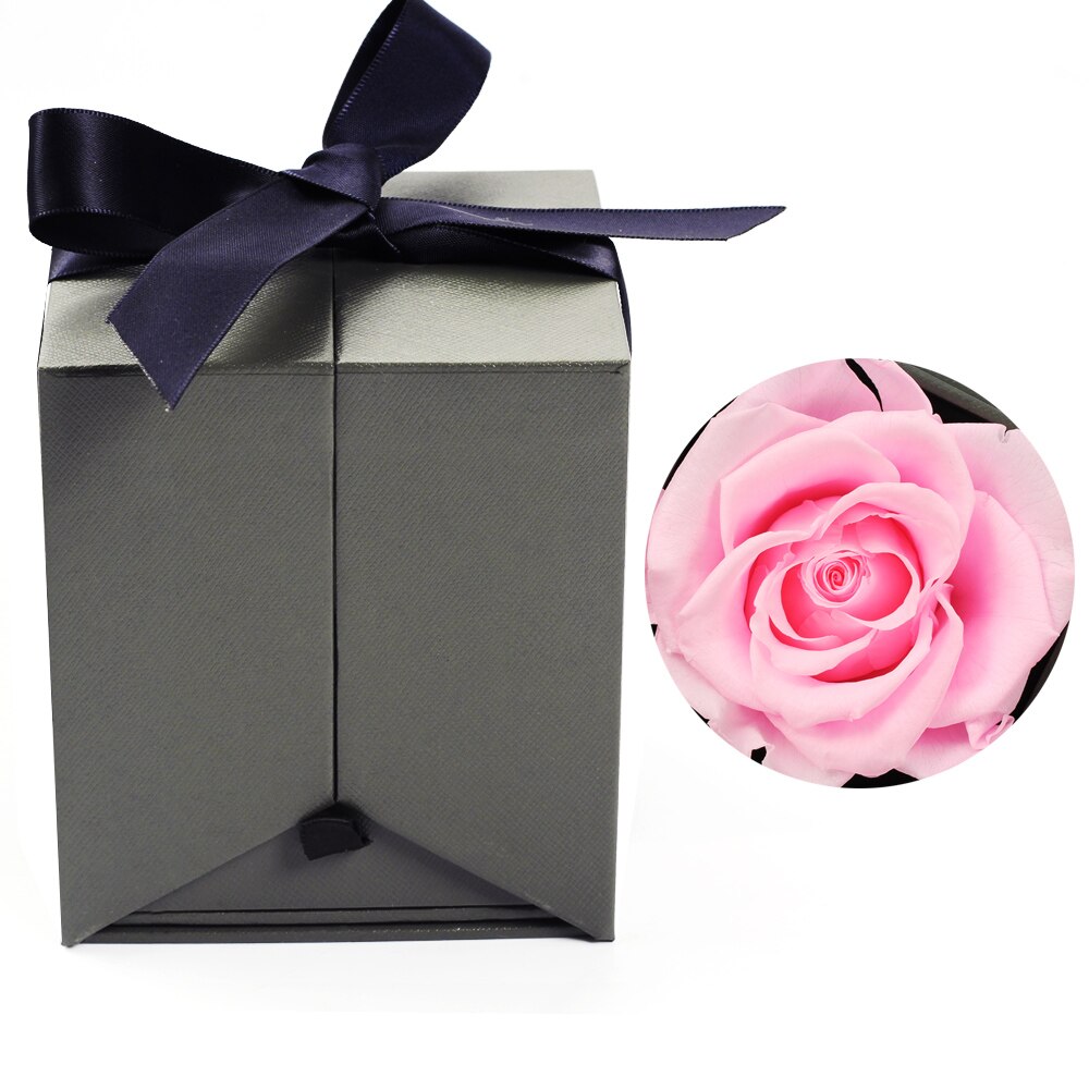 Caja de joyería de 6-9cm para mujer, Rosa eterna para de San Valentín, boda, Navidad, decoración del hogar, caja de embalaje de La Bella y La Bestia: E08