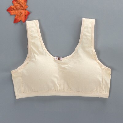 Meisjes vest ontwikkelingsperiode student training bh ondergoed middelbare school studenten puur katoenen effen kleur vest tube top