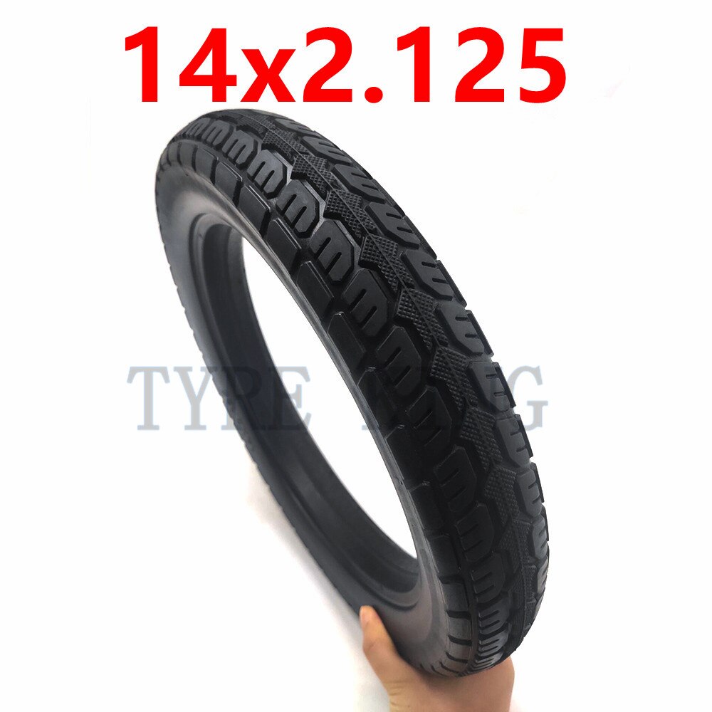 14x2.125 Solid Tyre 14*2.125 Thickened Explosion-proof Tire for Folding Electric Bicycle E-bike Accessories