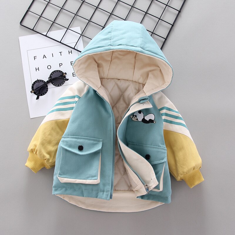 Meninos do bebê quente outerwear inverno da criança de algodão grosso para baixo parkas bebe infantil roupas casuais crianças casacos hodies jaquetas: green / 24 m