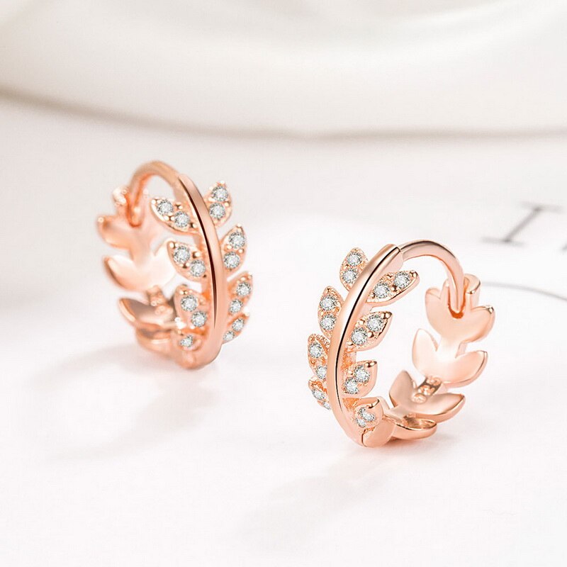 exquisit Gold Opal Kreis Ohrringe Für Frauen AAA Zirkon Glänzenden Strass Blätter Schmetterling Platz Ohrring Hochzeit Schmuck: ER20Y1391-1