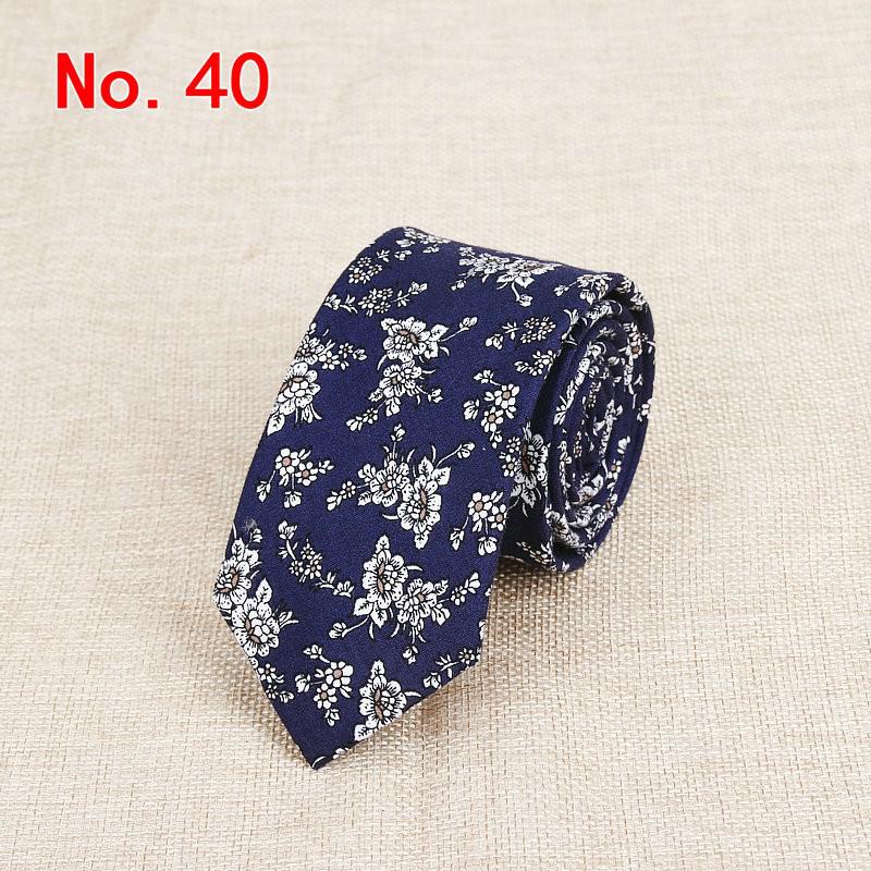 Corbatas clásicas de flores para hombre, Corbata de algodón hecha a mano para hombre, Corbatas florales estrechas de 6CM, , de boda, Corbata informal de Cachemira: Azul lago