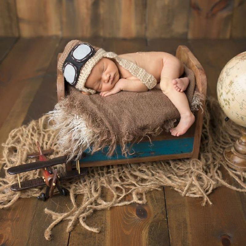 Pasgeboren Handwerk Jute Achtergrond Deken Baby Fotografie Prop Chunky Jute Laag Netto Props C5AF