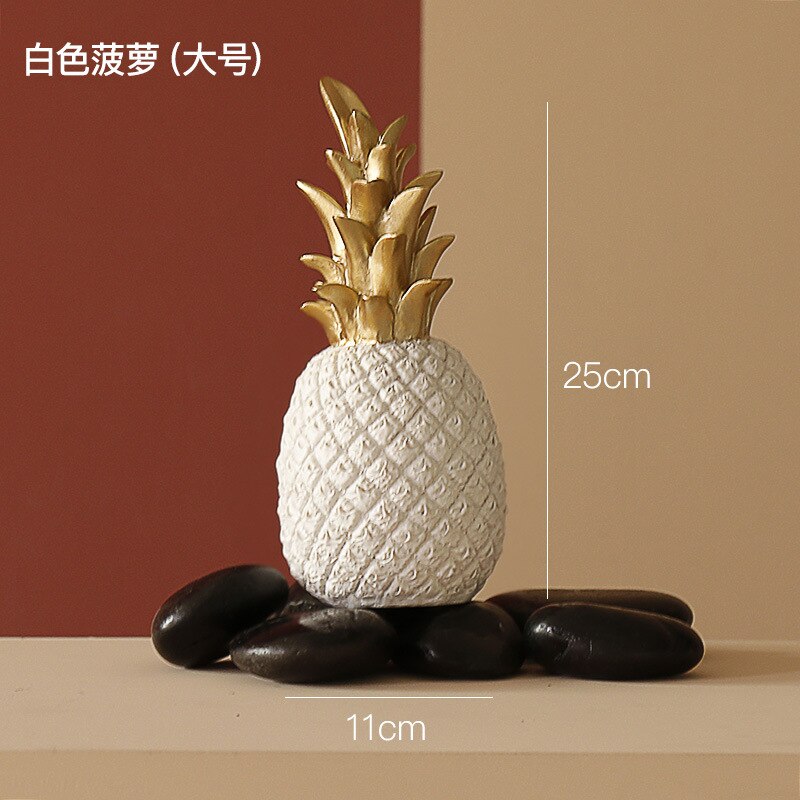 Artisanat nordique d&#39;ananas, décoration créative de fruits de bureau, décoration de salon, de doré, accessoires de décoration pour la maison: I