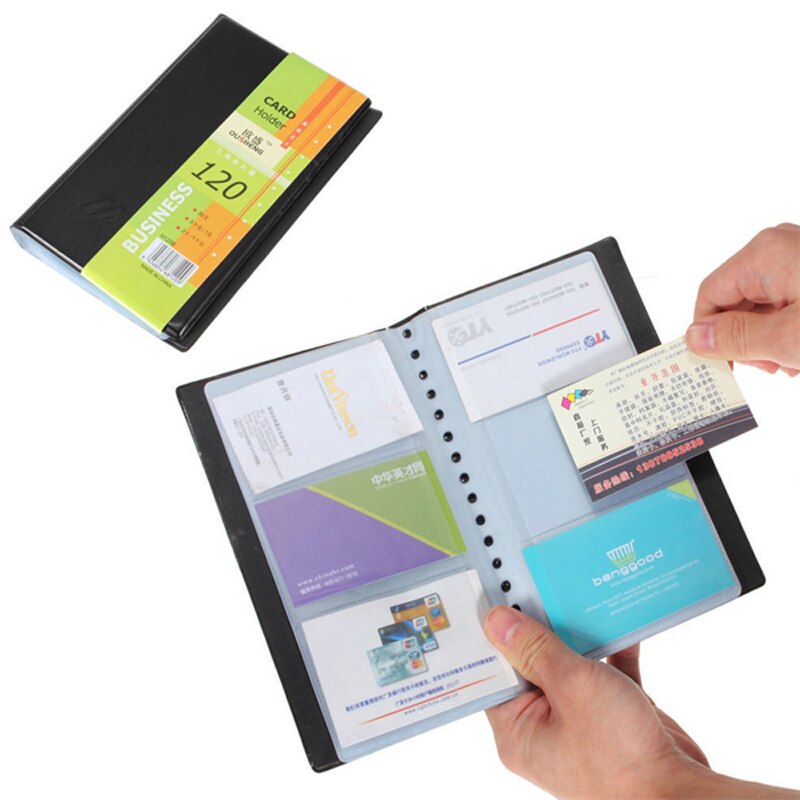 Techtongda 120-Slot Leather Business Card Holder – Credit Card Organizer Book