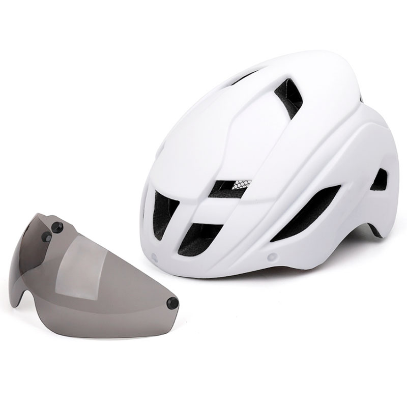 Bicycle Helmets Matte Black Men Women Bike Helmet Mountain Road Bike Integrally Molded Cycling Helmets Lenses