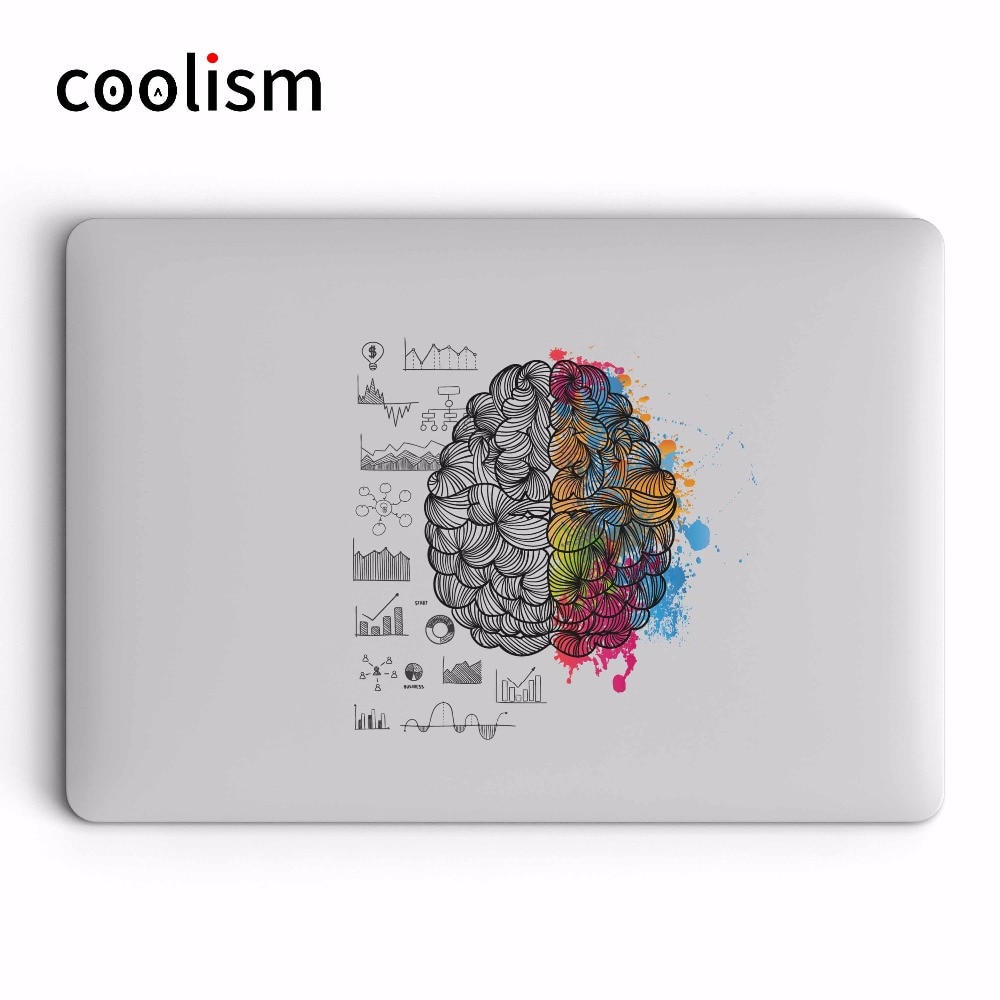 Scientific brain laptop mærkat til apple macbook decal air pro retina touch bar 11 12 13 15 tommer mac book delvis hud mærkat