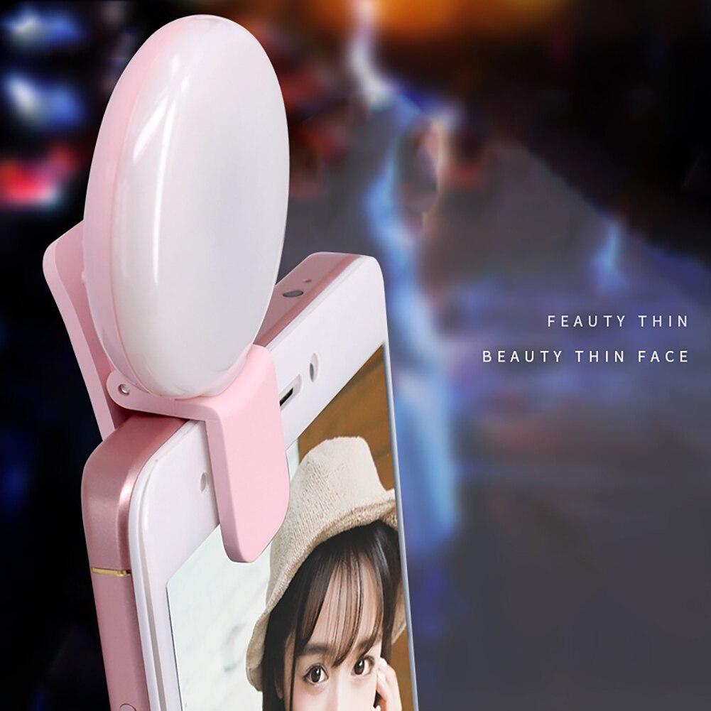 Pince sur rond universel LED téléphone portable Selfie photographie Flash lumière de remplissage