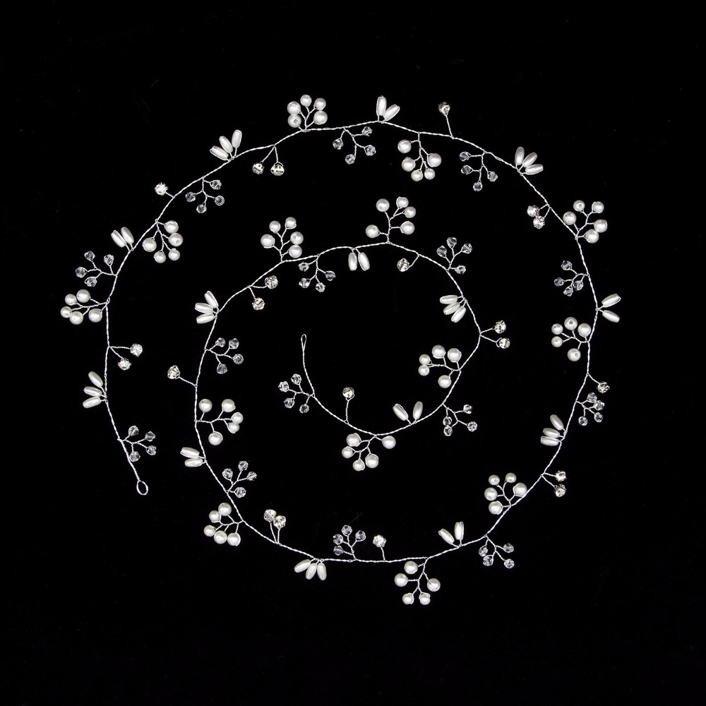Flor De la boda Tiara De enredadera Novia Cadena De cabeza De Novia adornos para el pelo para Novia boda accesorios De joyas para el pelo, Tiara De Novia De 50cm