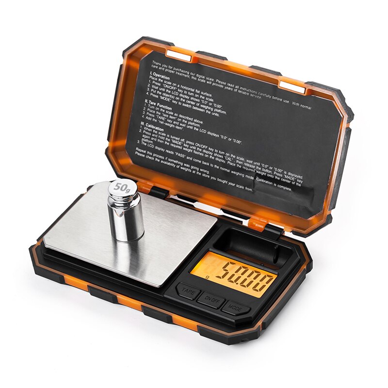 200*0.01g Mini High Precision Digital Portable Jewelry Gold Scale Banlance Weight Tools Electronic Kitchen Machine: orange