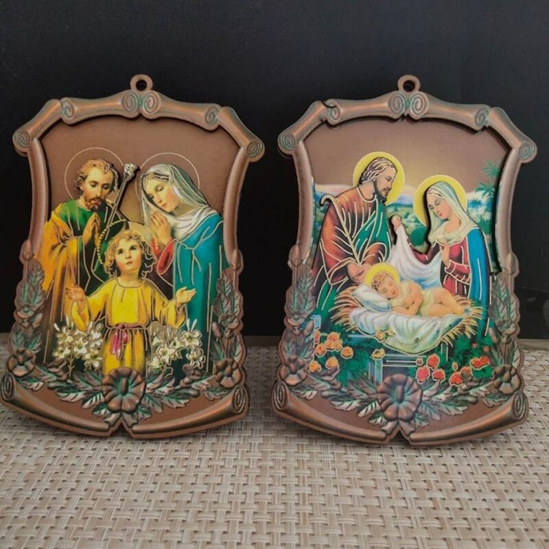Christian Katholischen Reliquien Holz Symbol Jesus Heiligen Herz Jungfrau Maria statuen ornamente wohnkultur articulos religiosos catolico