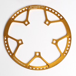 Litepro 130mm bcd kedjekrans i aluminiumlegering 45t-58t hopfällbar cykelskiva med skydd ultralätta cykeldelar: 58t guld
