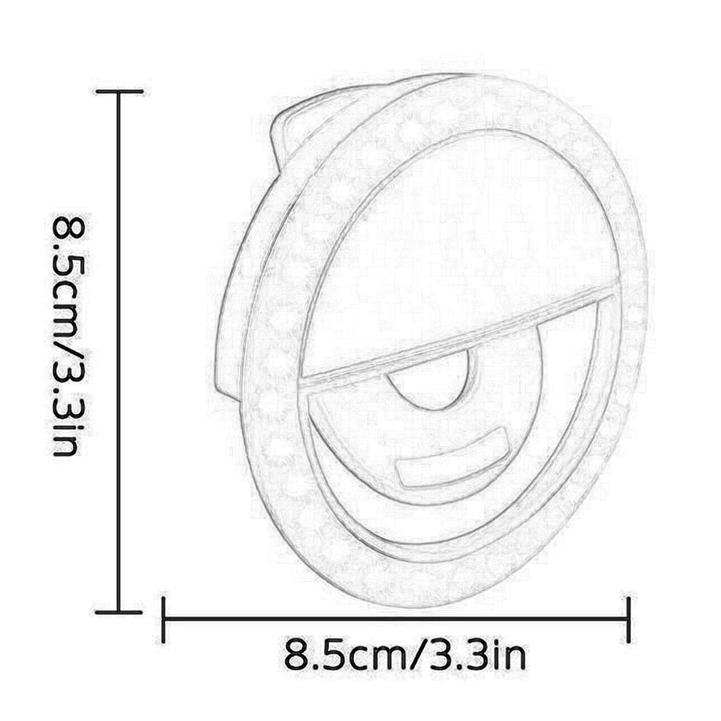 Universal led selfie anel luz de preenchimento pode ser escurecido usb móvel led anel lâmpada iluminação anel luminoso clipe para todos os telefones celulares