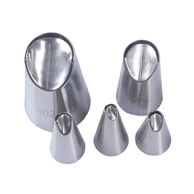 Duurzaam 5Pcs Pastry Tips Keuken Gadgets Rvs Icing Piping Nozzles Chrysant Nozzle Draagbare Bakken Accessoires