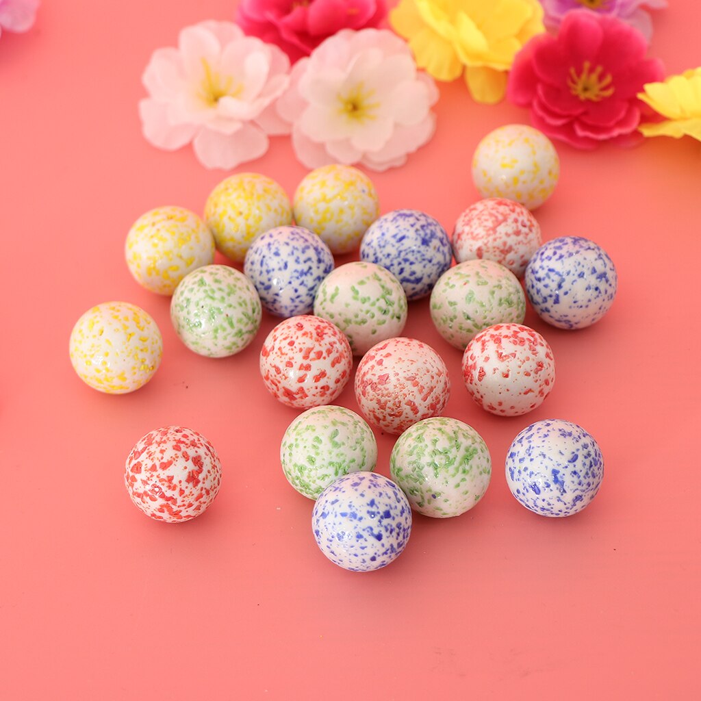 Multicolor Round Glass Marbles, 25mm in Diameter 20PCS Per Package, Vase Filler Beads, Game Replacement Marbles