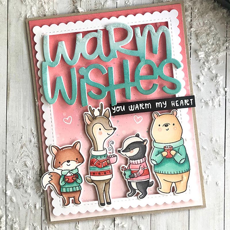 Rectangle Frames Scenes Rainbow Words Phrases Metal Cutting Dies Pond Stencil DIY Card Crafts Scrapbooking Template dies