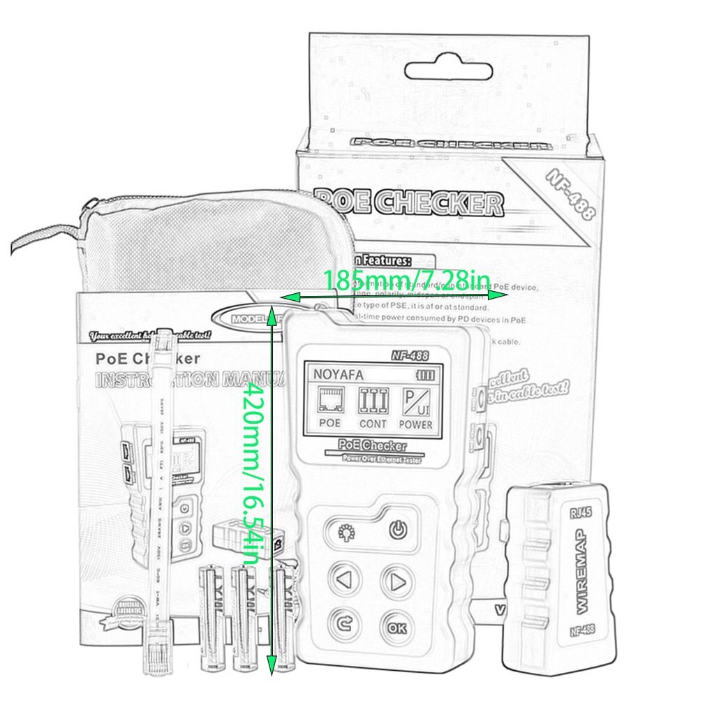 Network Tester Checker Test Power Over The Ethernet Cat5 Cat6 Lan Tester Network Detection Tool