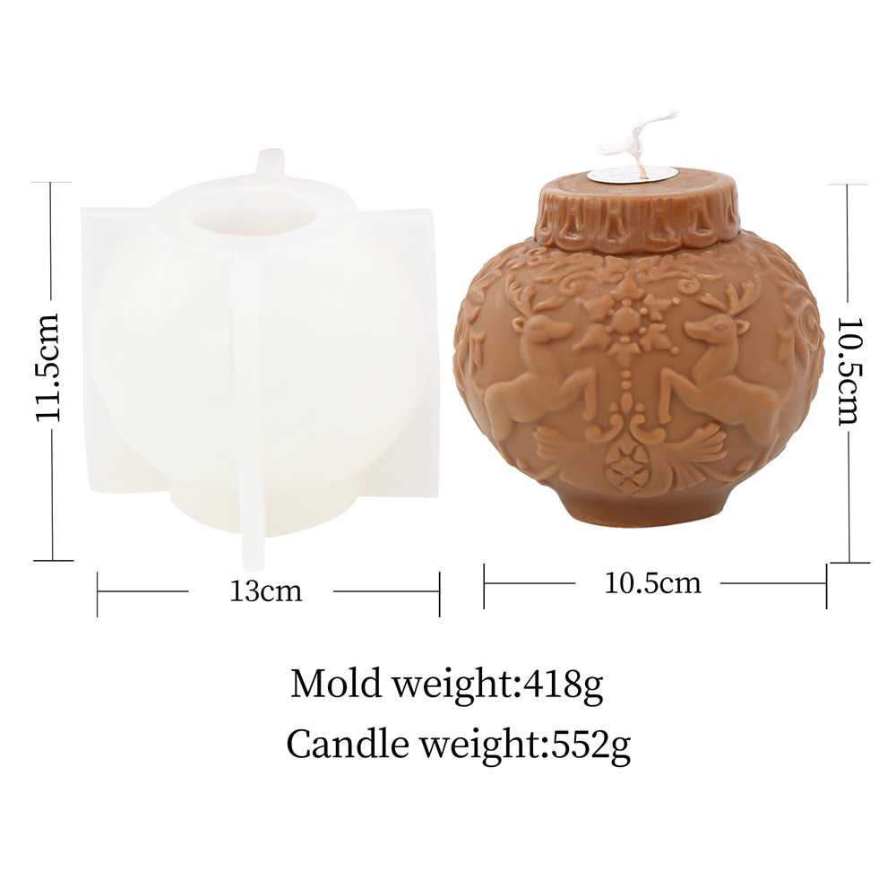 Multi-Modell Weihnachts Ball Kerze bilden Silikon bilden Weihnachten kreative Dekor Elch Glocke Schneemann Seife Werkzeug