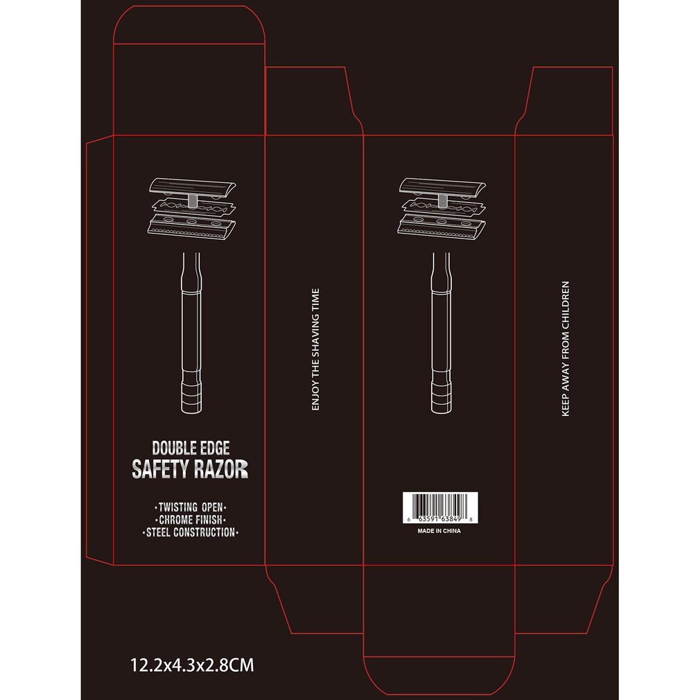 Mens Manual Shavers Classic Safety Razor Metal Razor With Brush Blades Double Edge Mens Hand Shaver Old Style Razor