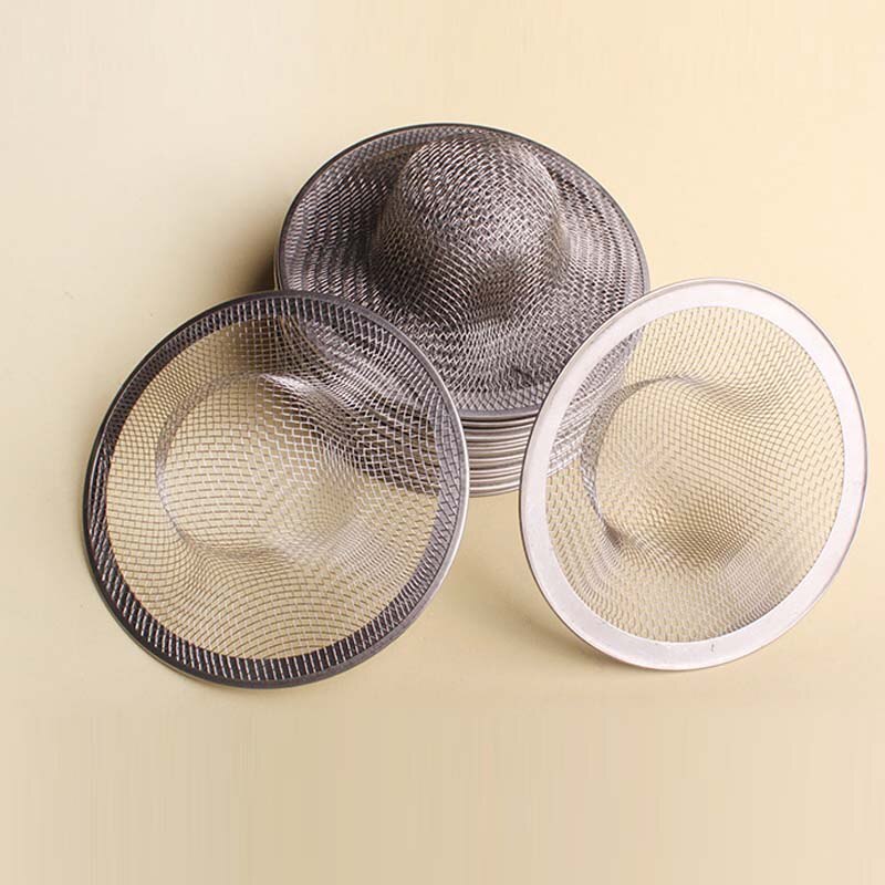 1Pc Rvs Wastafel Drainage Douche Afvoer Gat Filter Mesh Gootsteen Zeef Badkamer Keuken Val Anti-Klomp filter