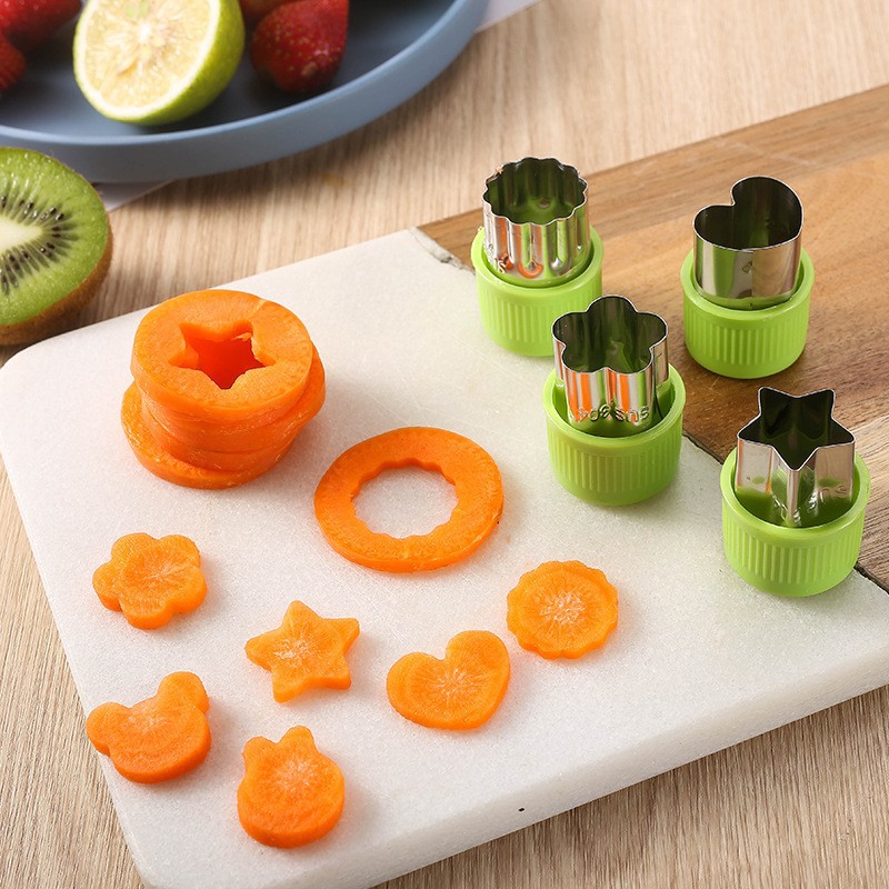 Star Heart Shape Vegetables Cutter 5PCS/set Portable Cook Tools Stainless Steel Fruit Cutting Die Kitchen Gadgets Fruit Cutter