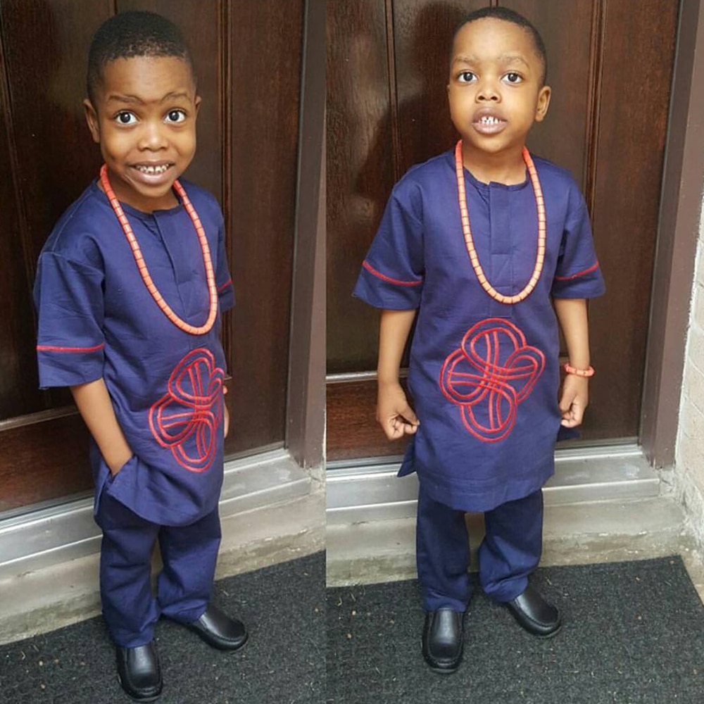 H &Ampere; D Afrikanische freundlicher Kleidung Afrika Kind Junge Mädchen Dashiki Hemden Anzüge Zwei 2 Stück einstellen freundlicher Outfit Art mädchen oben Schlauch setzt